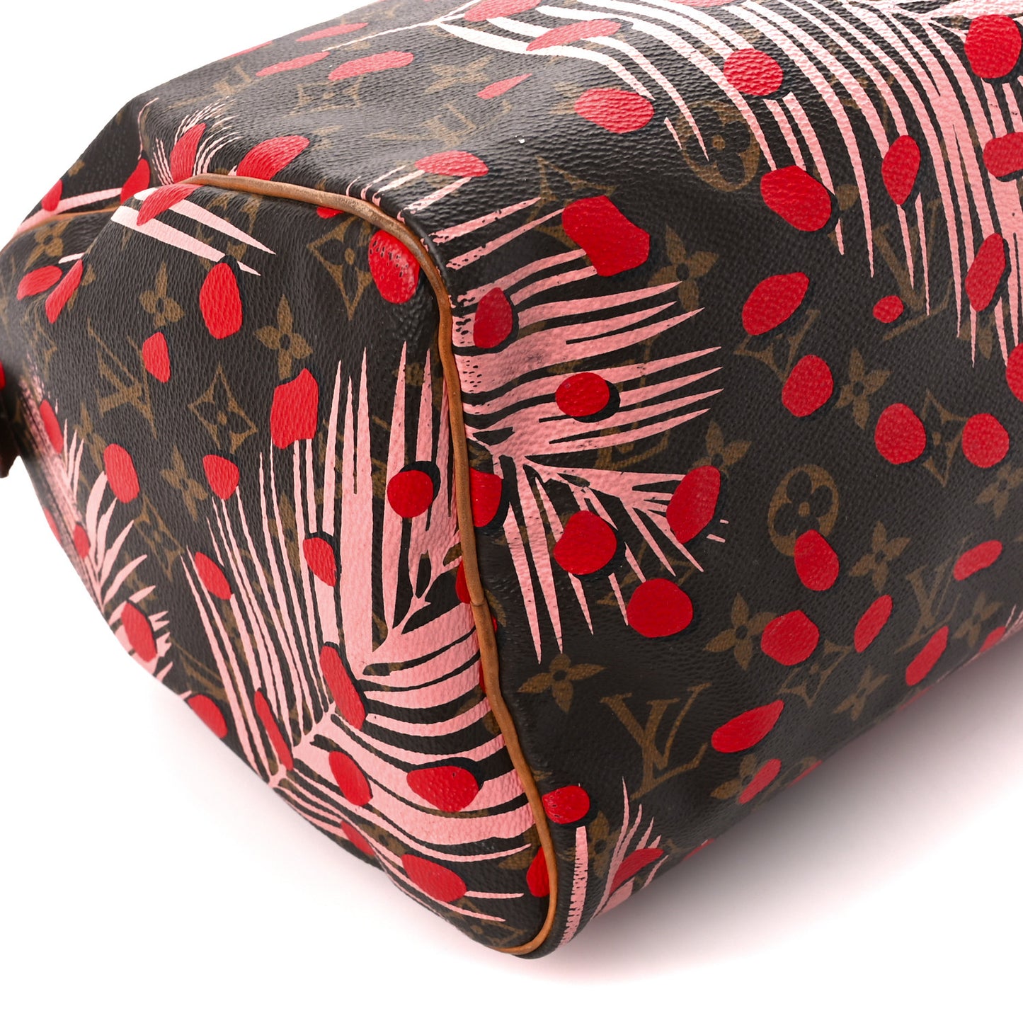 Monogram Jungle Dots Speedy 30 Sugar Pink Poppy
