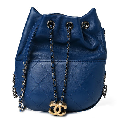 Chanel Calfskin Quilted Small Gabrielle Bucket Dark Blue 1 of 8