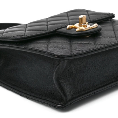 Chanel Lambskin Quilted Chic Pearls Flap Black 11 of 12