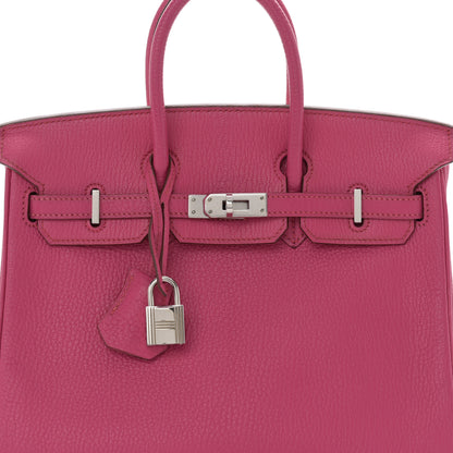 Hermes Chevre Mysore Birkin 25 Rose Shocking 8 of 14
