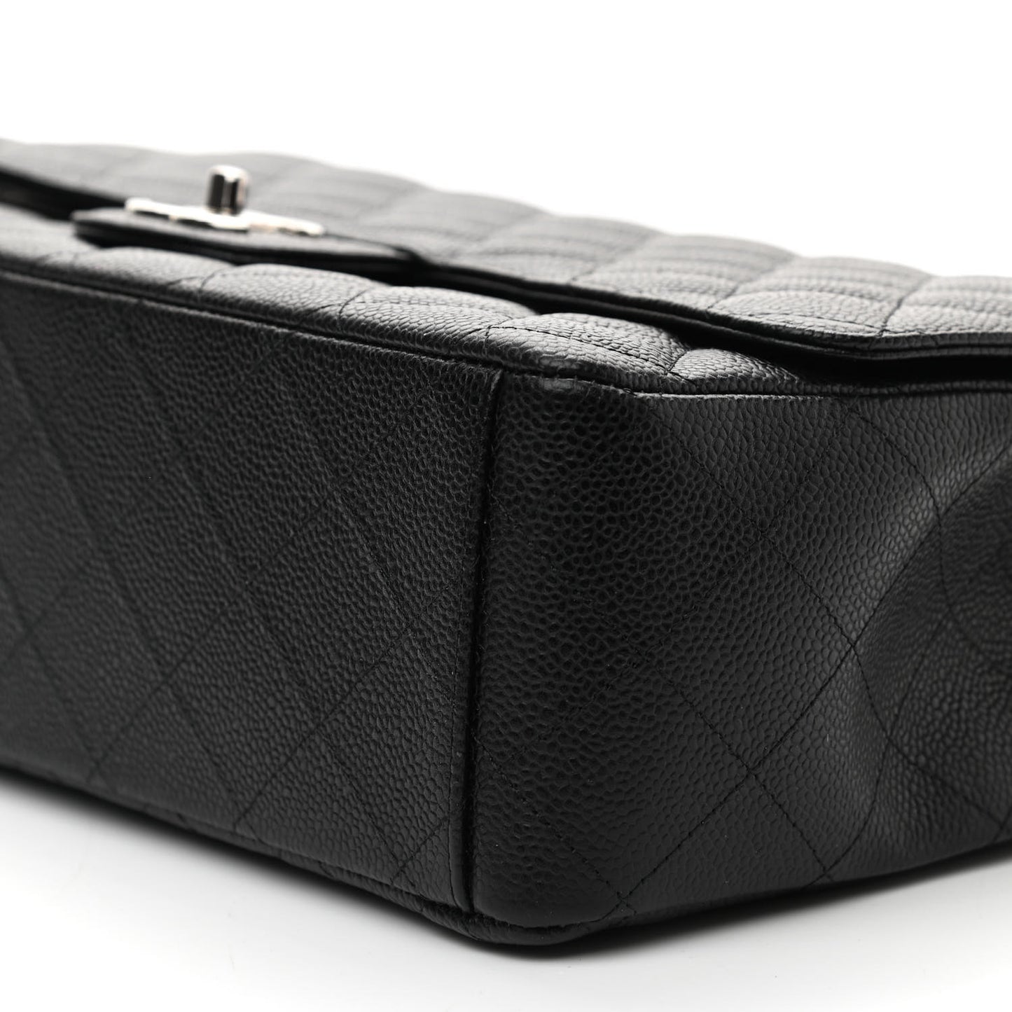 Caviar Quilted Maxi Double Flap Black