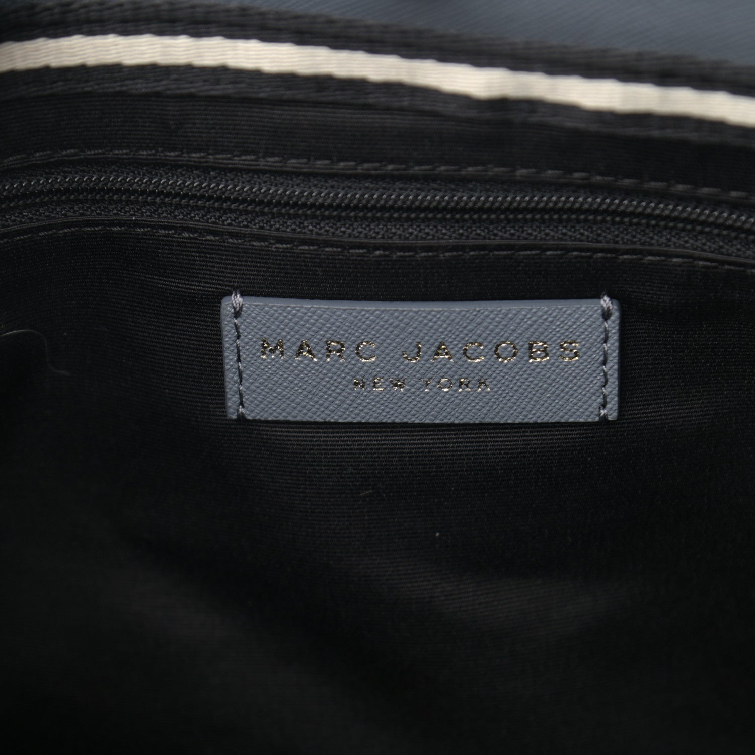Marc Jacobs Calfskin Embossed Logo East West Shopper Tote Blue 6 of 11