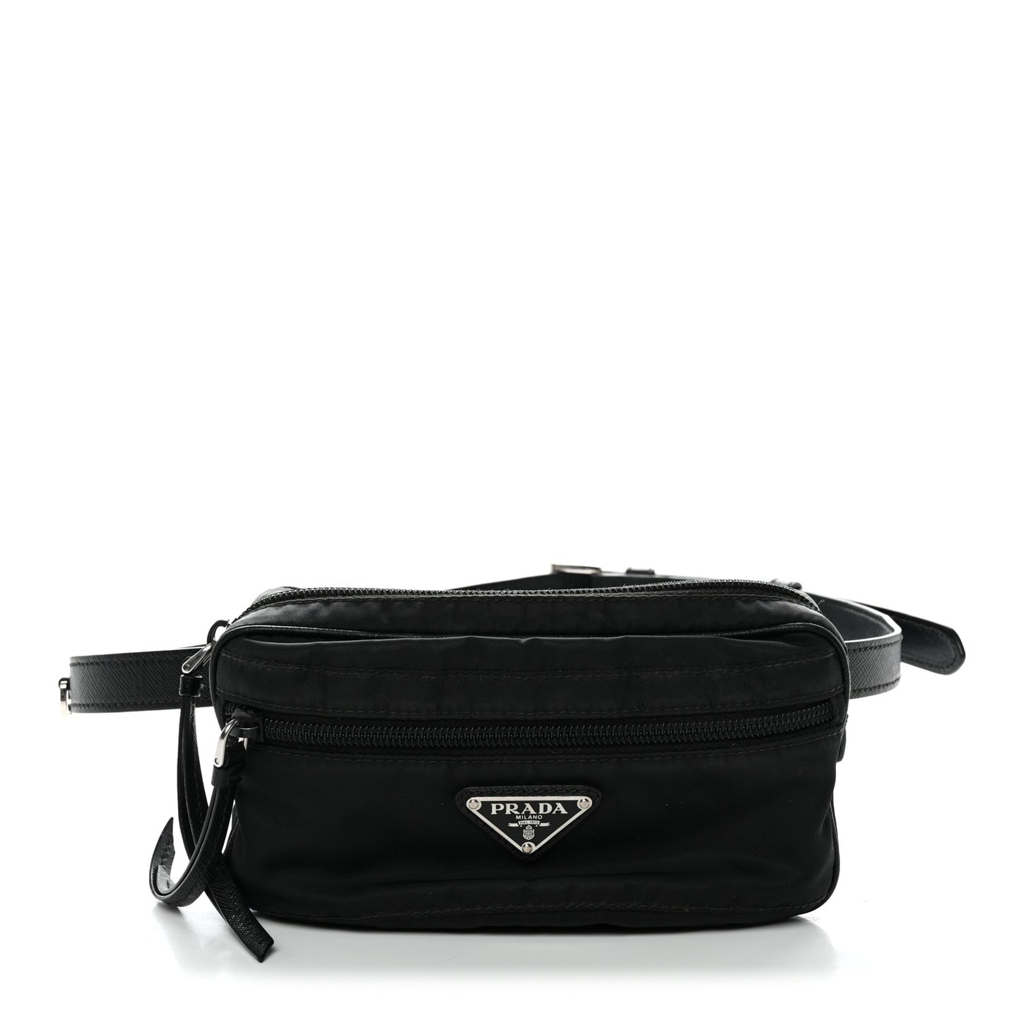 Tessuto Nylon Saffiano Belt Bag Black