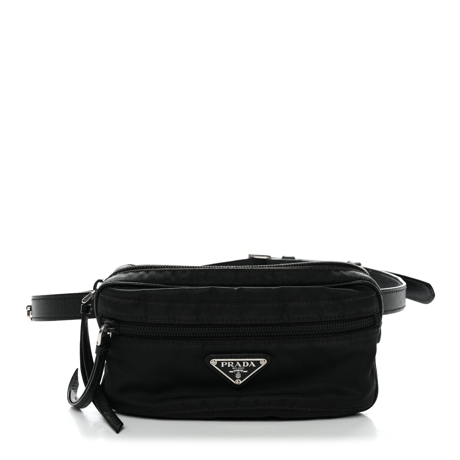Prada Tessuto Nylon Saffiano Belt Bag Black 1 of 11