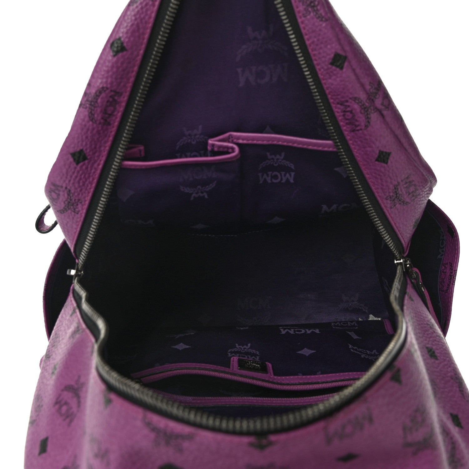 MCM Visetos Medium Sprinkle Stud Stark Backpack Purple 5 of 13