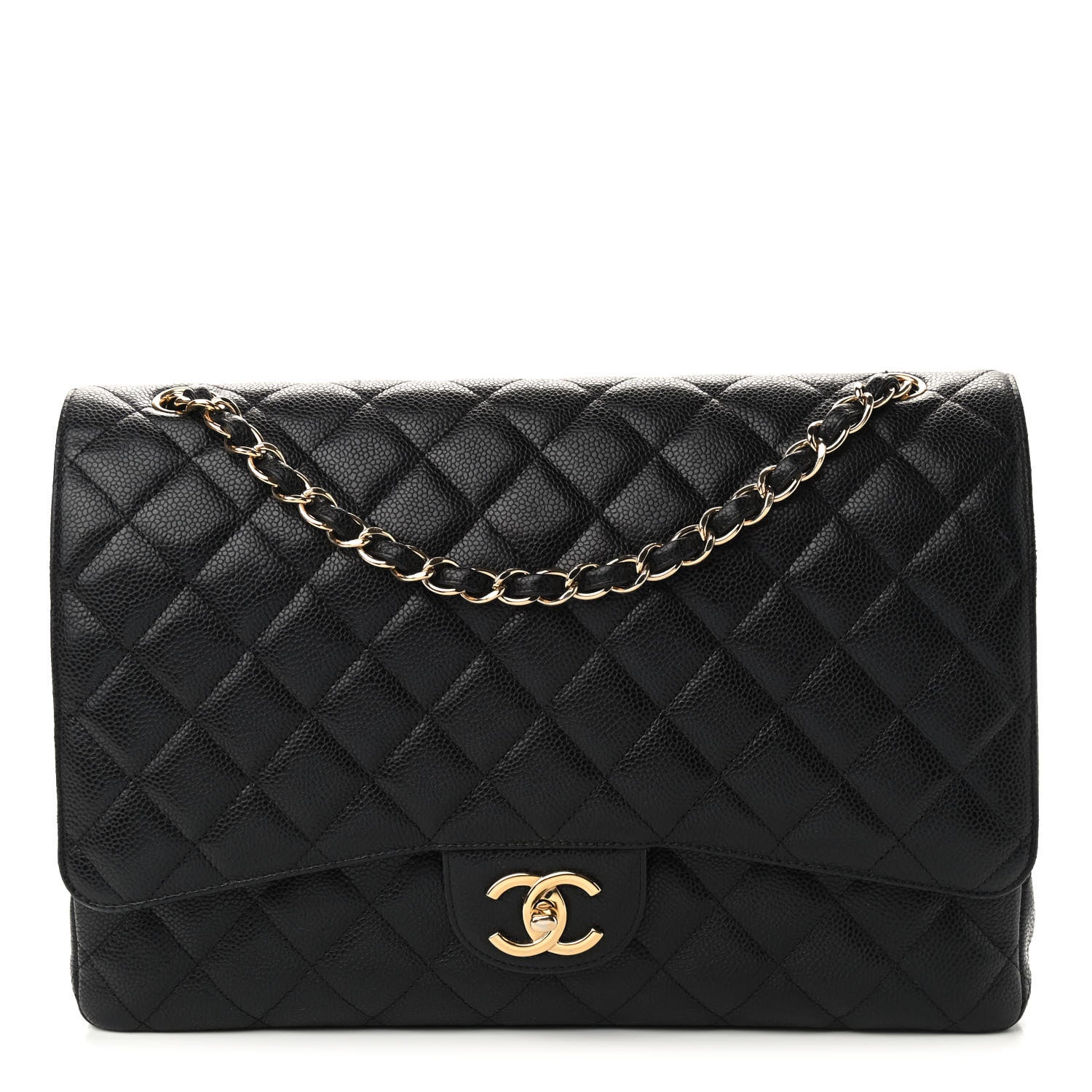 Chanel Caviar Quilted Maxi Double Flap Black 1 of 10