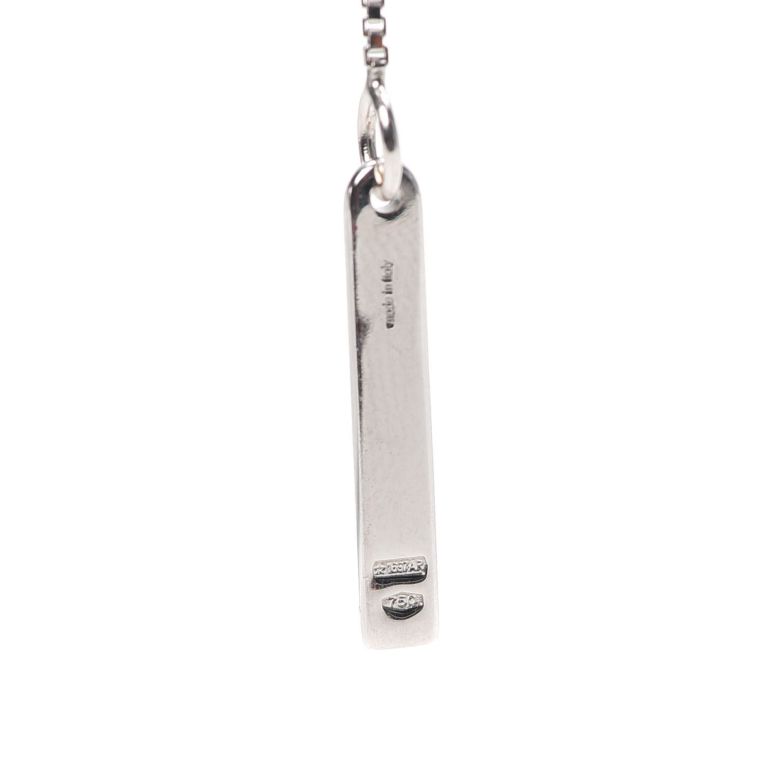Gucci 18K White Gold 20mm Lariat Necklace 4 of 5
