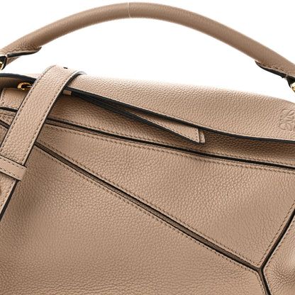 Loewe Grained Calfskin Small Puzzle Bag Sand 7 of 10