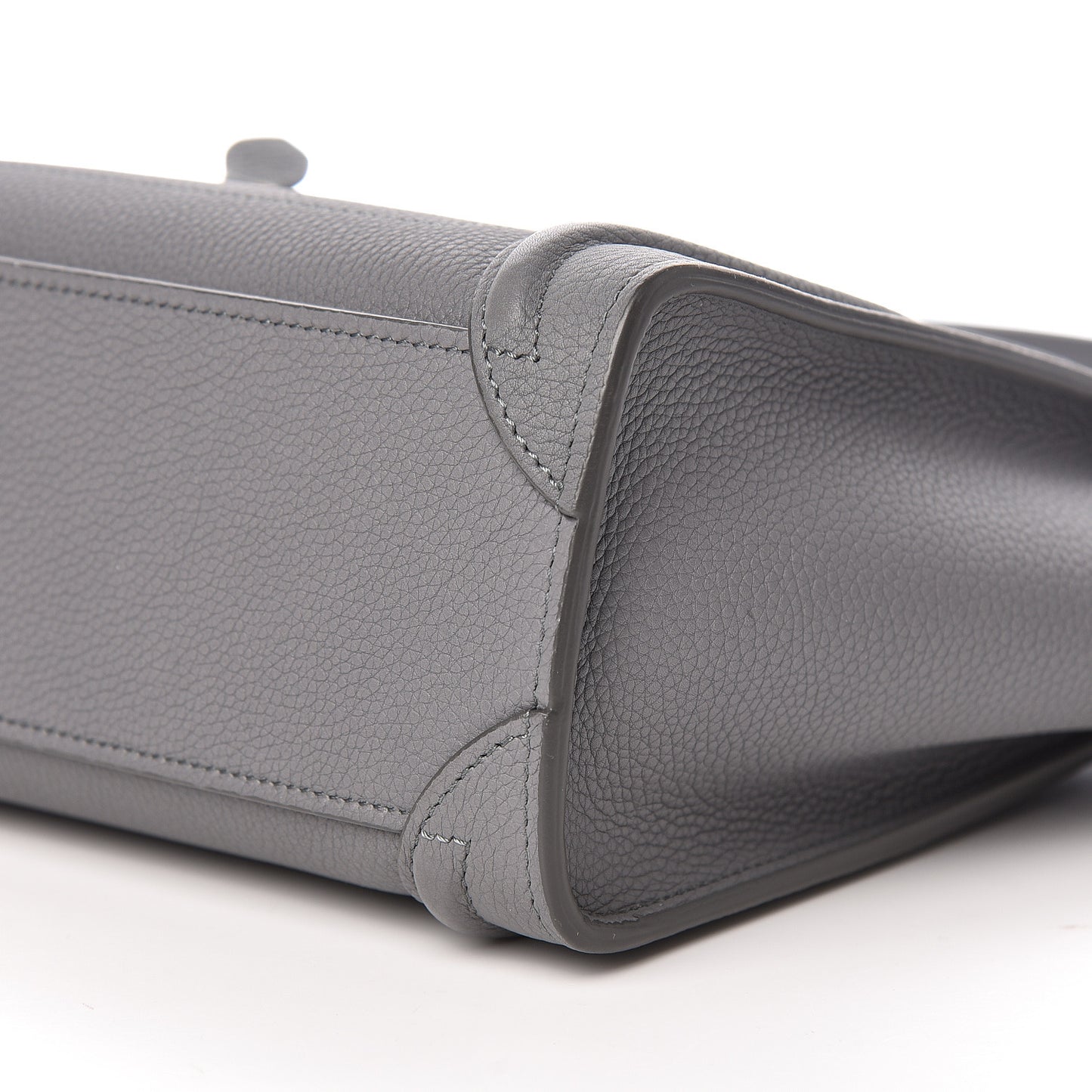 Baby Drummed Calfskin Nano Luggage Kohl