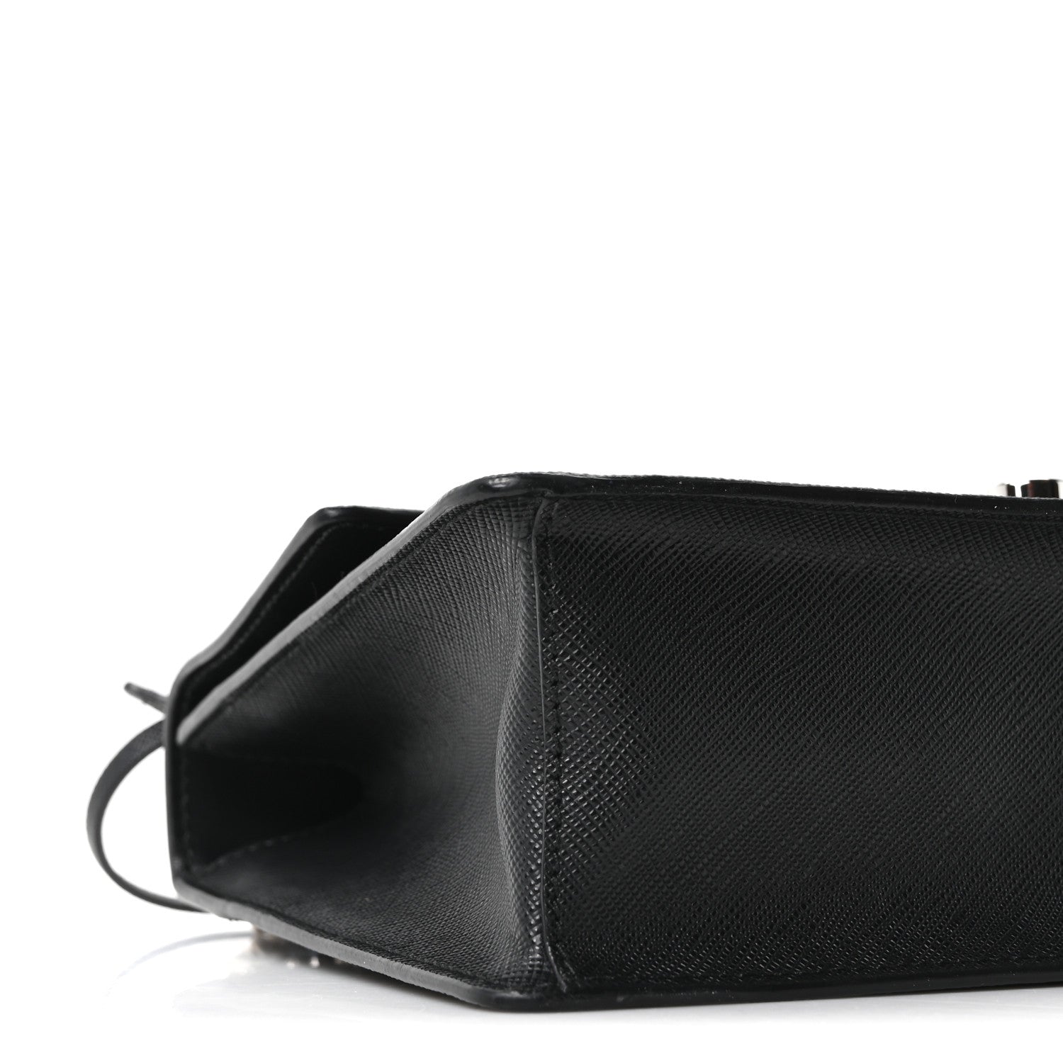 Prada Saffiano Pattina Crossbody Bag Black 7 of 8