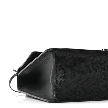 Prada Saffiano Pattina Crossbody Bag Black 7 of 8
