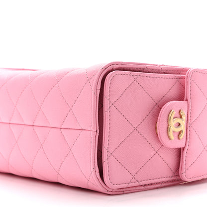 Chanel Caviar Quilted Mini Chanel 25 Handbag Pink 20 of 21