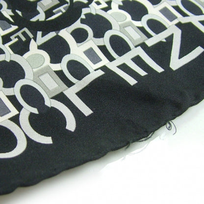 Chanel Silk Camelia CC Symbols Scarf Black 7 of 8