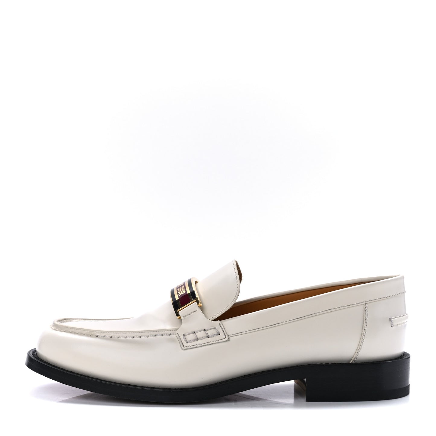 Brushed Calfskin Dior Code 15mm Loafers 41 Off White
