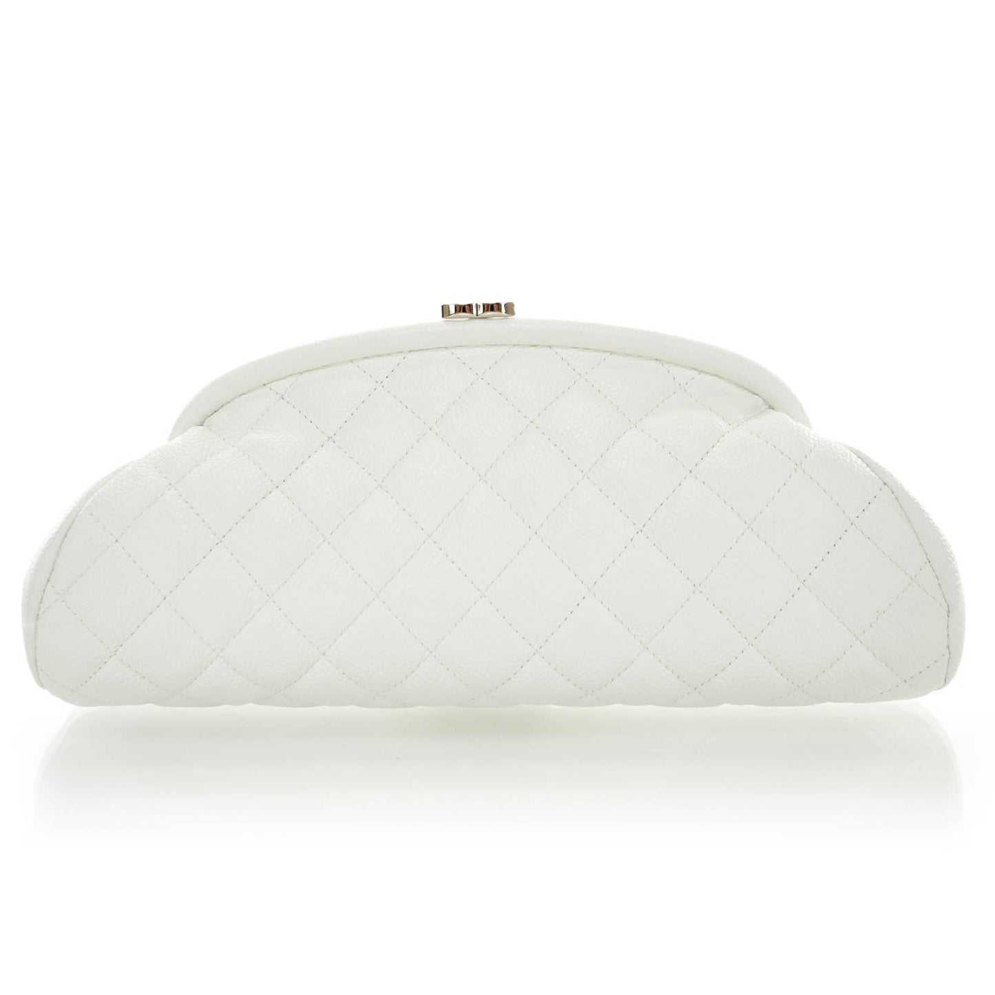 Caviar Quilted Timeless Clutch White