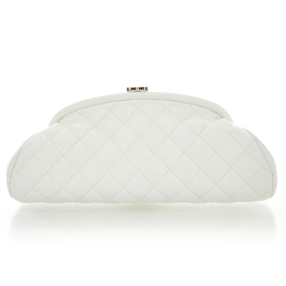 Chanel Caviar Quilted Timeless Clutch White 1 of 7