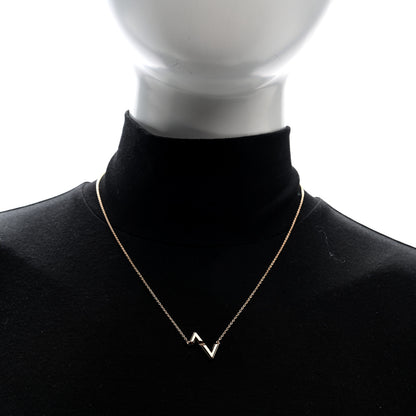 Louis Vuitton 18K Yellow Gold LV Volt Upside Down Pendant Necklace 2 of 6
