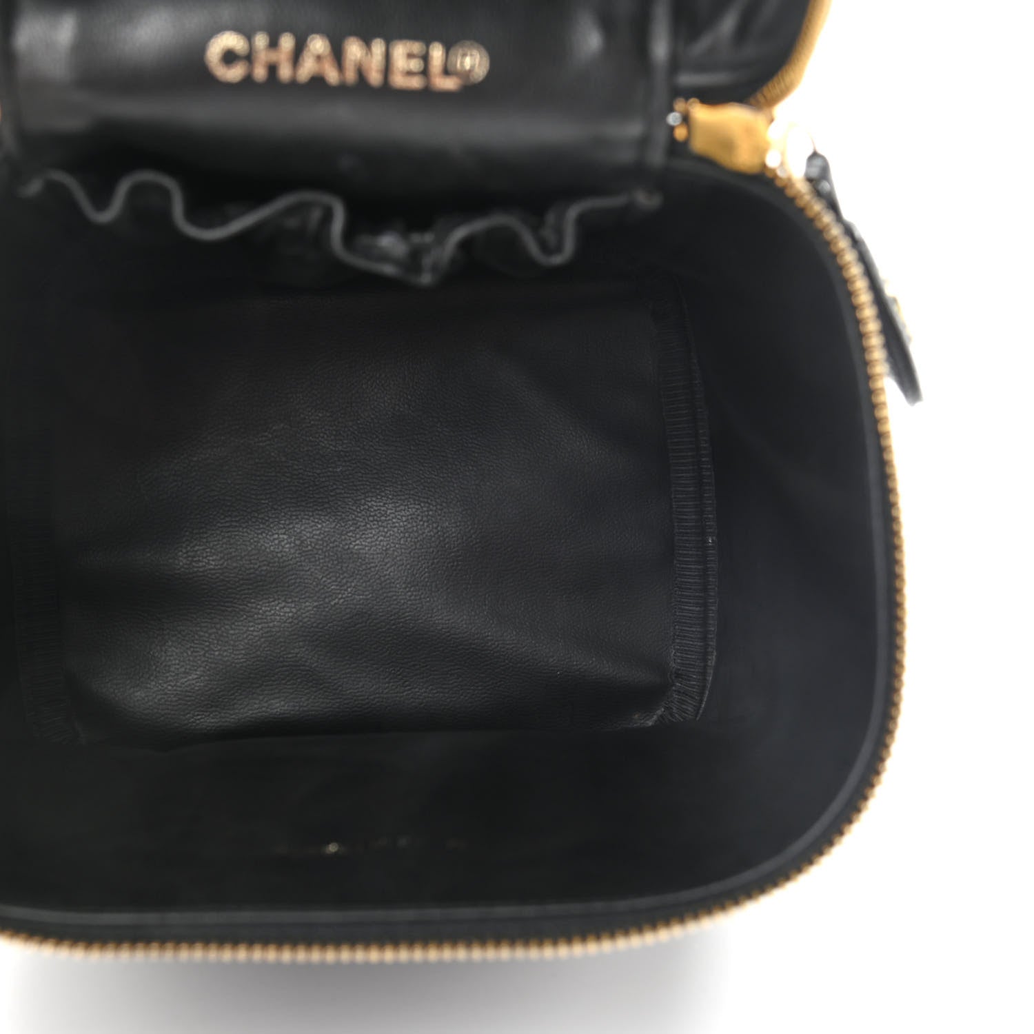 Chanel Caviar Vanity Cosmetic Case Black 7 of 10