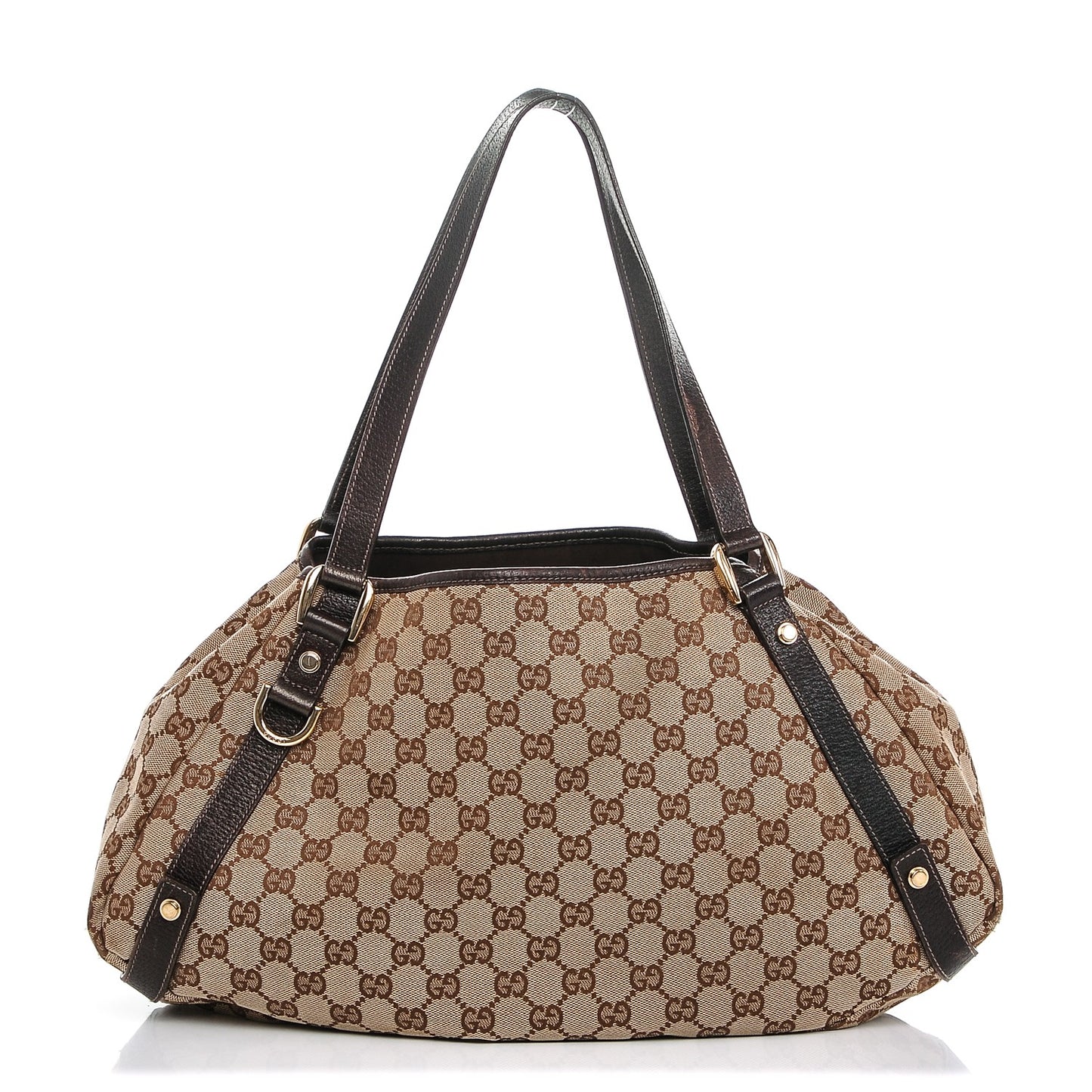 Monogram Medium Abbey Shoulder Bag Dark Brown