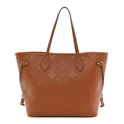 Louis Vuitton Empreinte Monogram Giant Neverfull MM Cognac 3 of 9