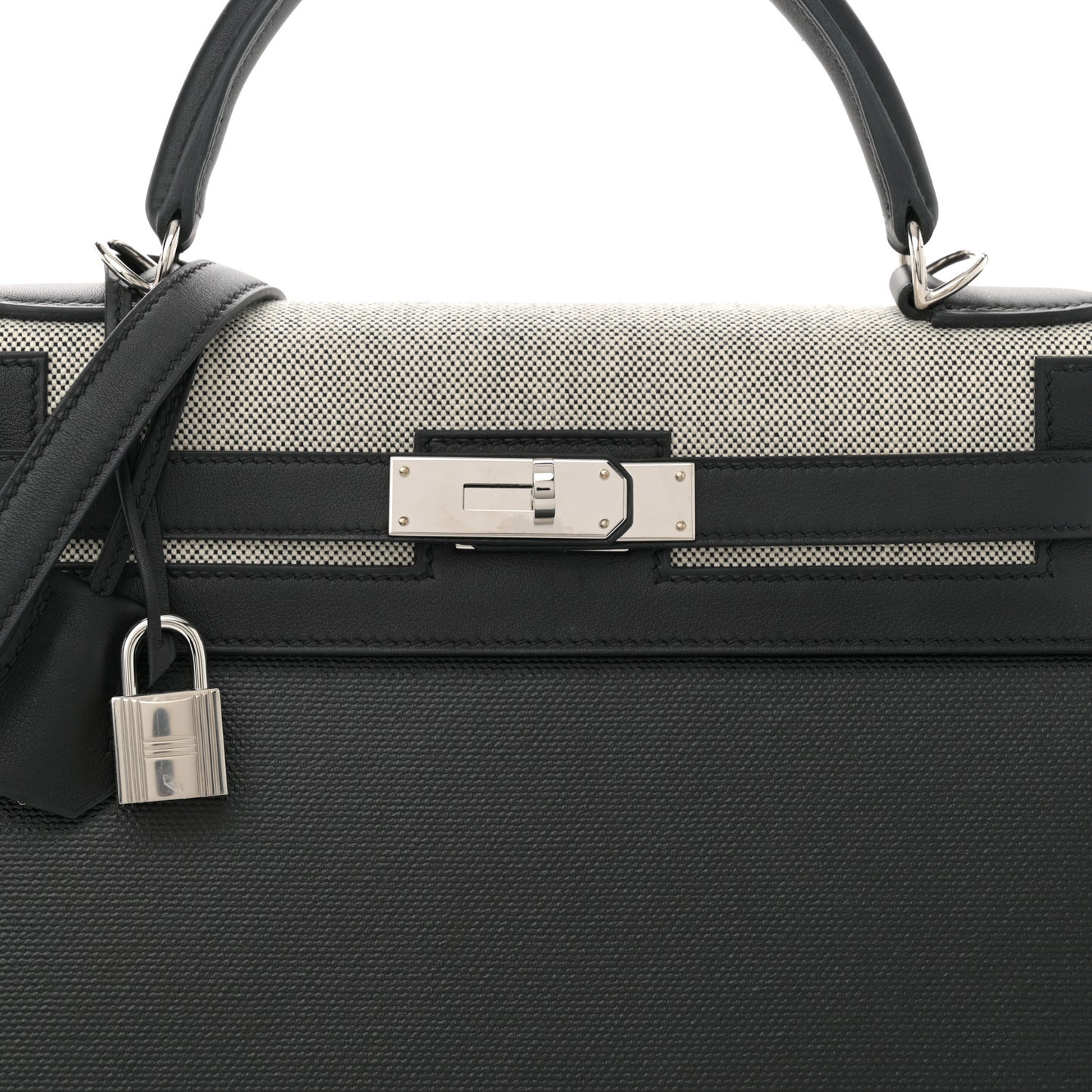 Berline Toile Swift Kelly Sellier 32 Black Ecru
