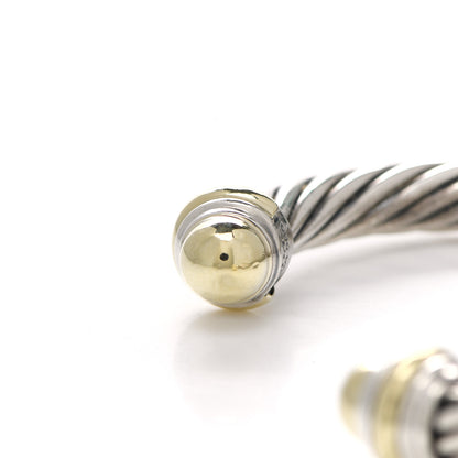 David Yurman Sterling Silver 14K Yellow Gold 7mm Cable Classics Bracelet 5 of 6
