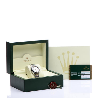 Rolex Stainless Steel 31mm Oyster Perpetual Watch Blue Index 177200 8 of 8
