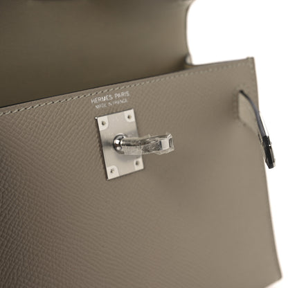Hermes Epsom Tri-Color Mini Kelly Sellier 20 Trench Craie Etoupe 12 of 13