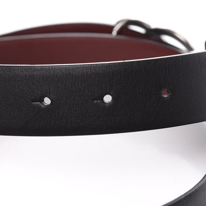 Chanel Calfskin CC Reversible Belt 85 Black Burgundy 5 of 5