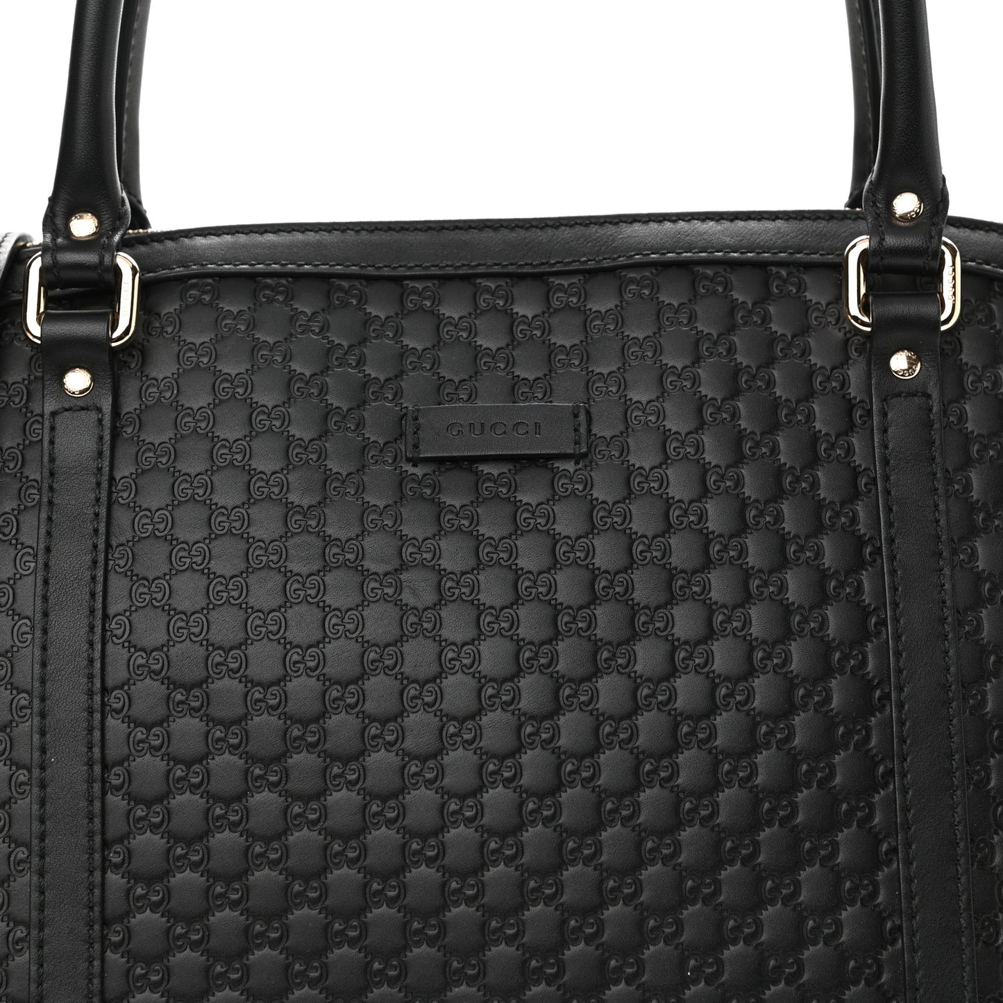 Soft Microguccissima Dome Satchel Black