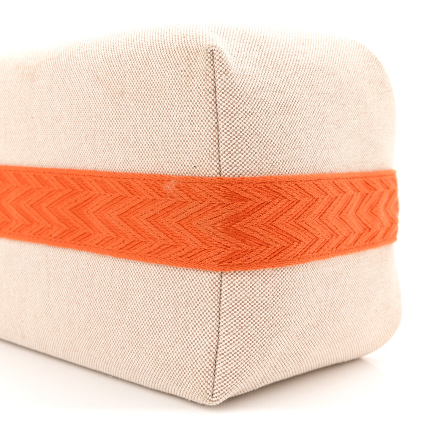 Canvas Large Bride-A-Brac Pouch Natural Orange