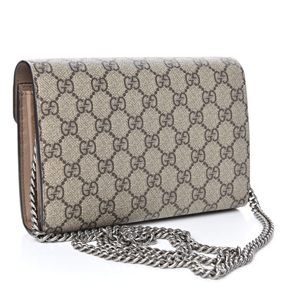 Gucci GG Supreme Monogram Mini Dionysus Chain Wallet Beige Taupe 3 of 11