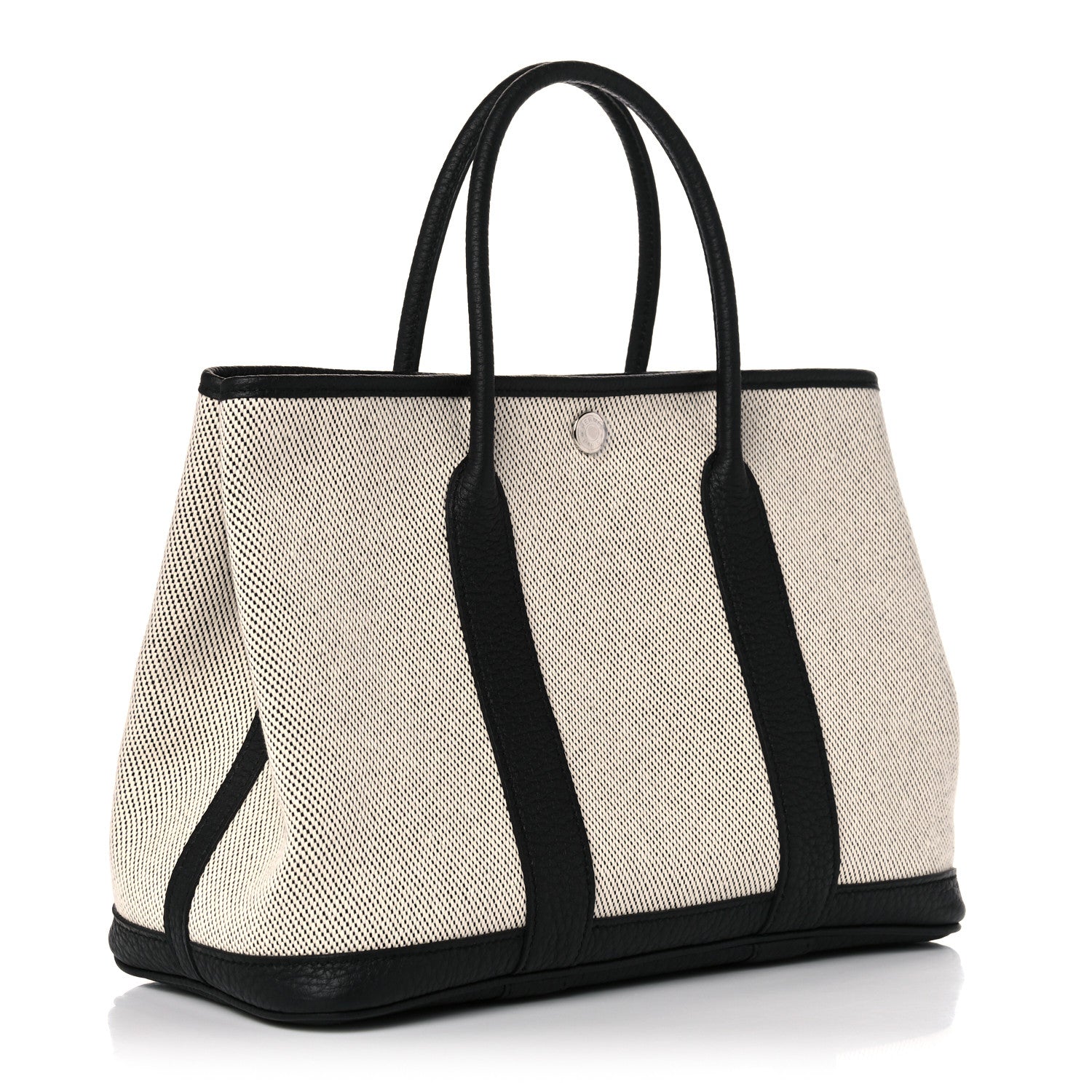 Hermes Twill H Negonda Garden Party 30 TPM Tote Ecru Black 4 of 10
