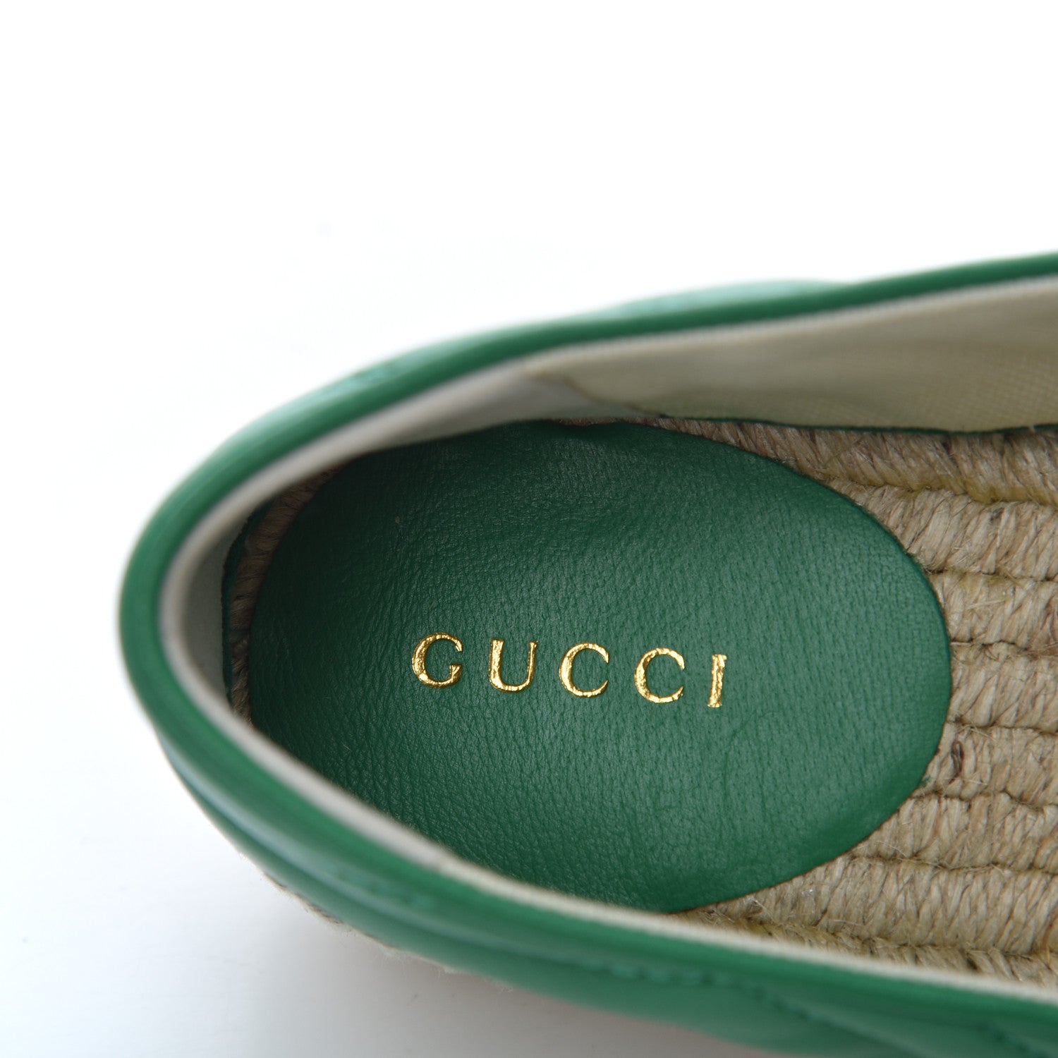 Gucci Nappa Matelasse GG Marmont Espadrilles 35.5 New Shamarock 6 of 12