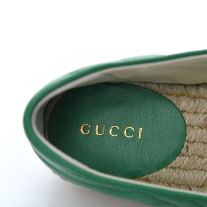 Gucci Nappa Matelasse GG Marmont Espadrilles 35.5 New Shamarock 6 of 12