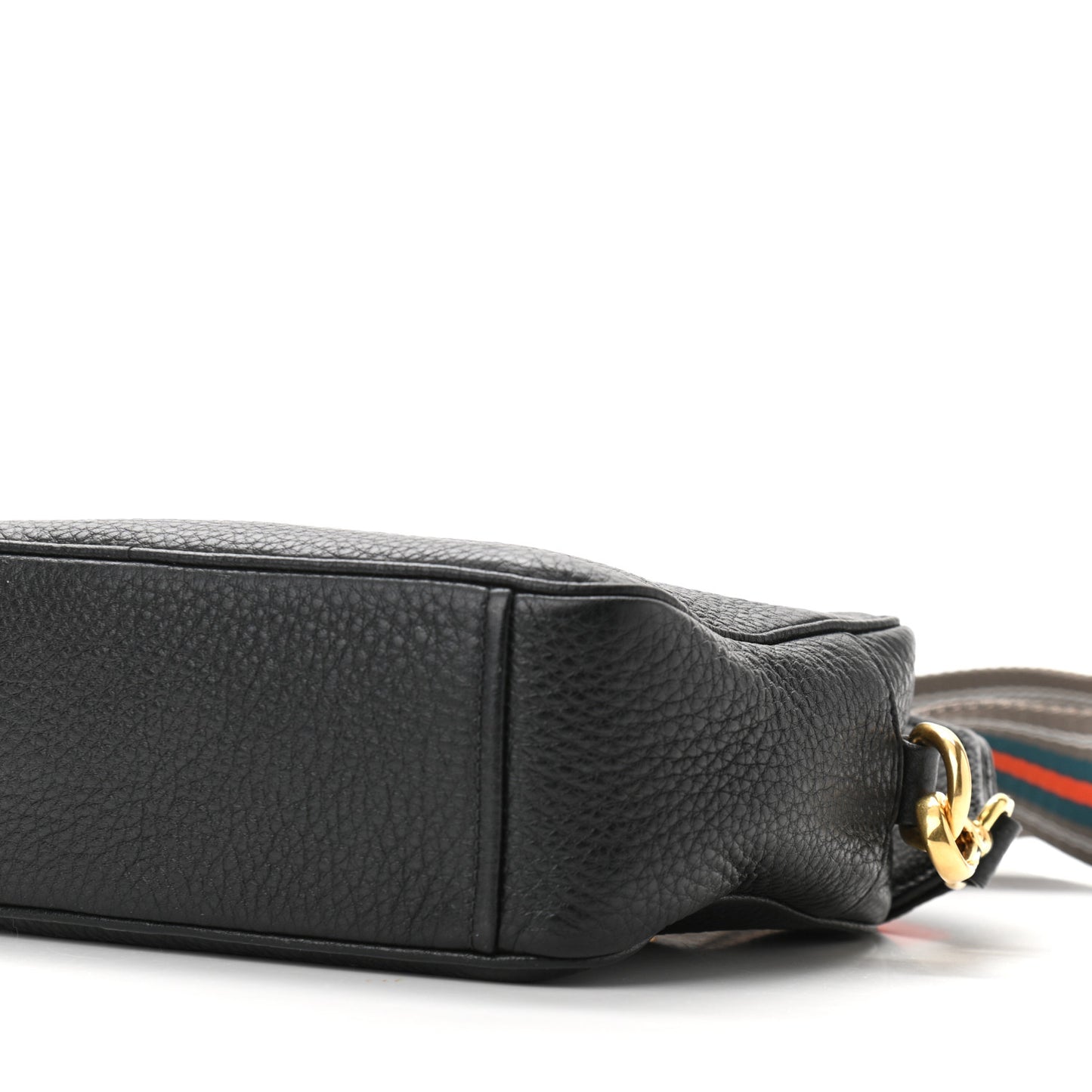 Vitello Daino Camera Crossbody Black