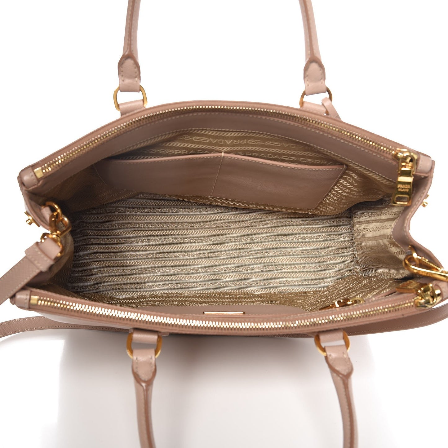 Saffiano Medium Galleria Double Zip Tote Cammeo