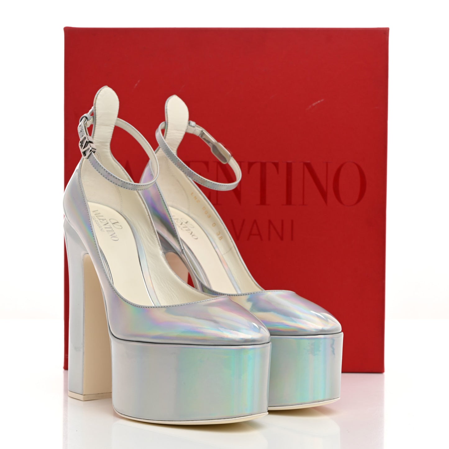 Metallic Tan-Go 55/155mm Platform Pumps 38 Silver