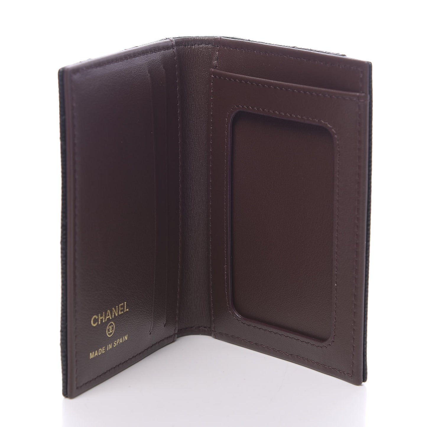 Caviar Quilted Card Holder Wallet Black