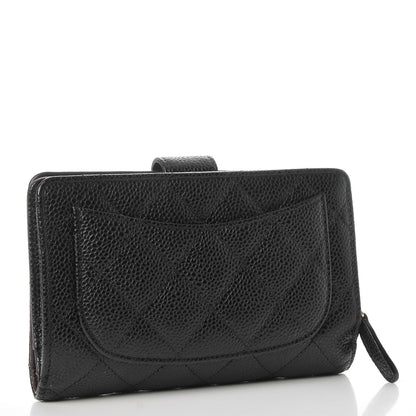 Chanel Caviar Quilted Zipped Pocket Wallet Black 3 of 8
