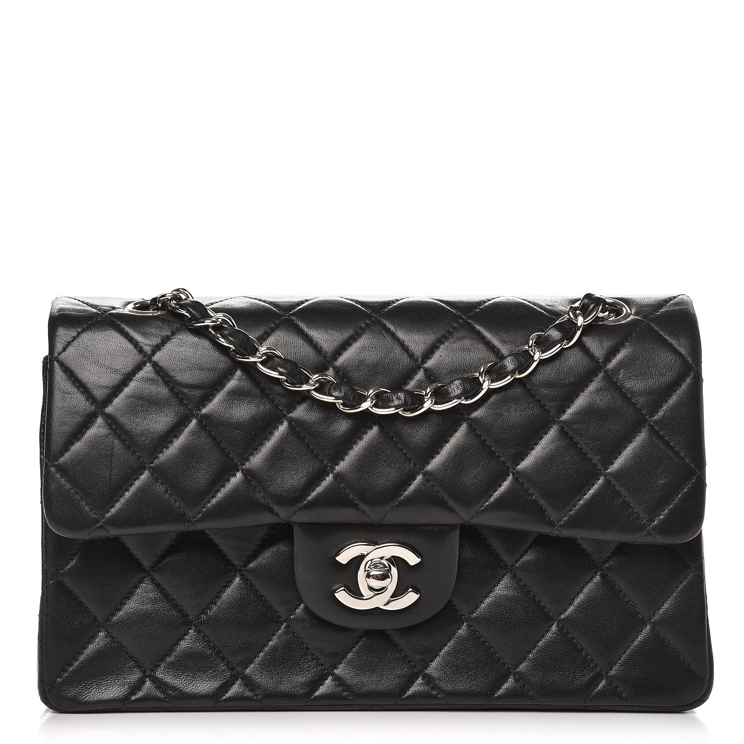 Chanel Lambskin Quilted Small Double Flap Black 1 of 10