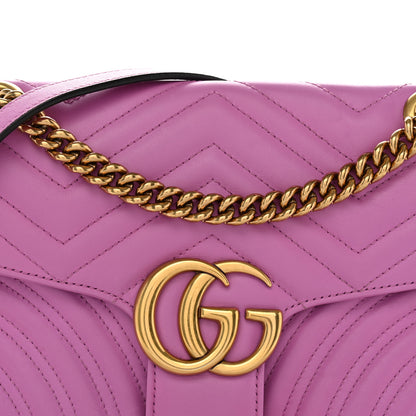 Gucci Calfskin Matelasse Small GG Marmont Shoulder Bag Candy Mousse 8 of 11