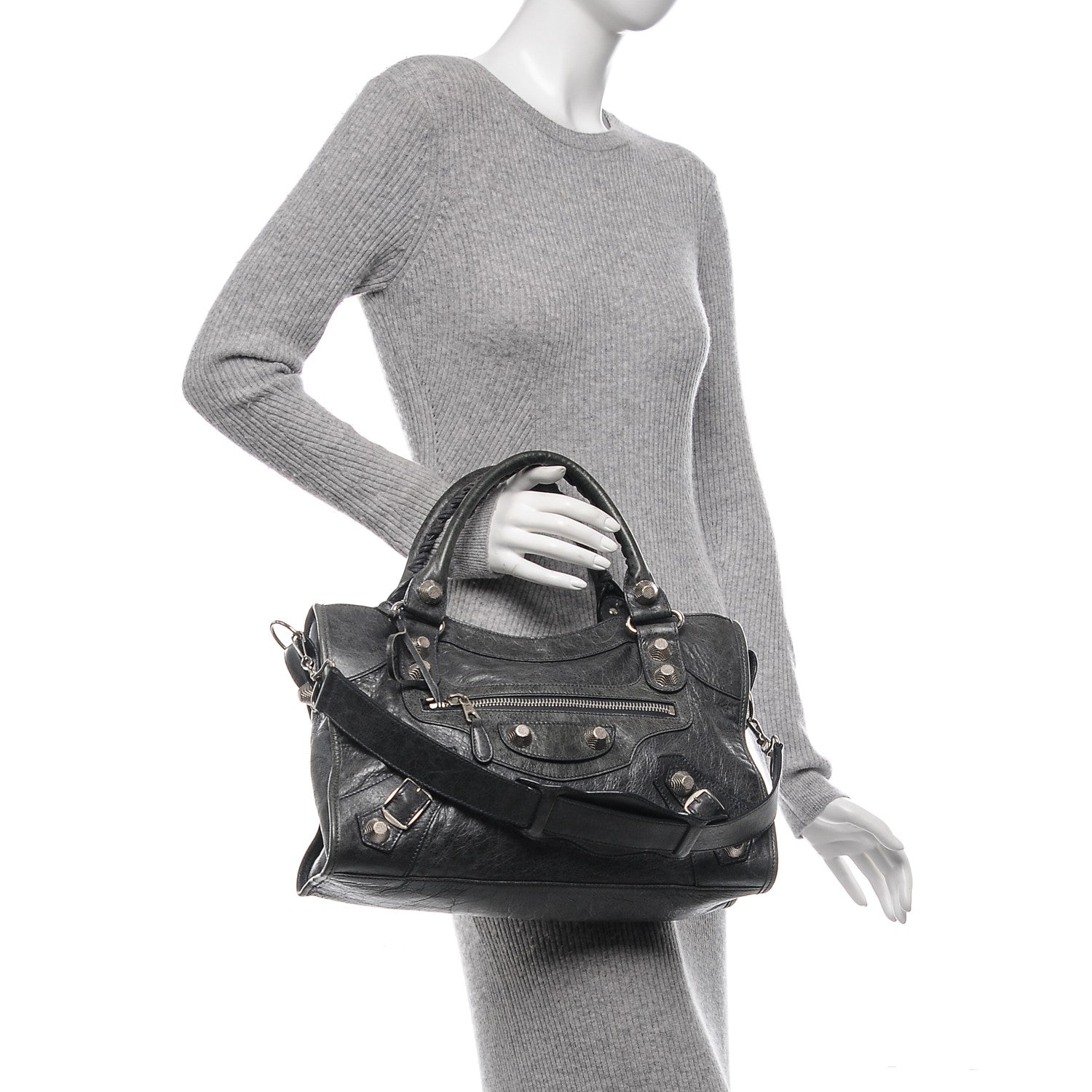 Balenciaga Agneau Giant 21 Silver Hardware City Anthracite 2 of 7