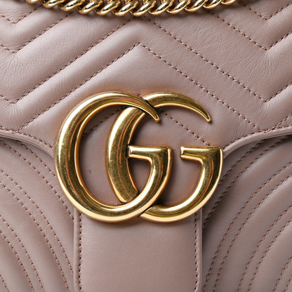 Gucci Calfskin Matelasse Medium GG Marmont Shoulder Bag Porcelain Rose 11 of 11