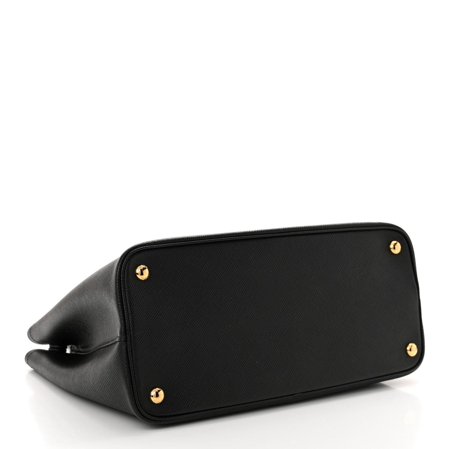 Saffiano Cuir Medium Double Bag Black Mughetto