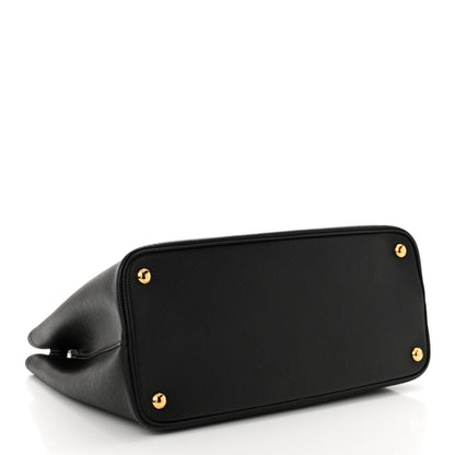 Prada Saffiano Cuir Medium Double Bag Black Mughetto 4 of 10