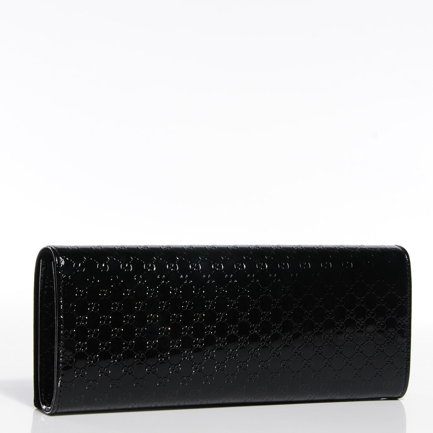 Patent Microguccissima Small Broadway Clutch Black