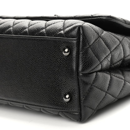 Chanel Caviar Quilted Small Coco Handle Flap So Black 10 of 10