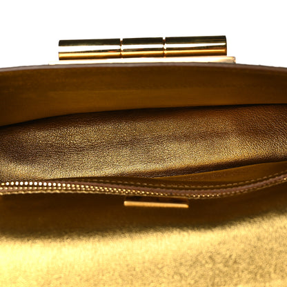 Tom Ford Metallic Snakeskin Natalia East-West Shoulder Bag Gold 5 of 9