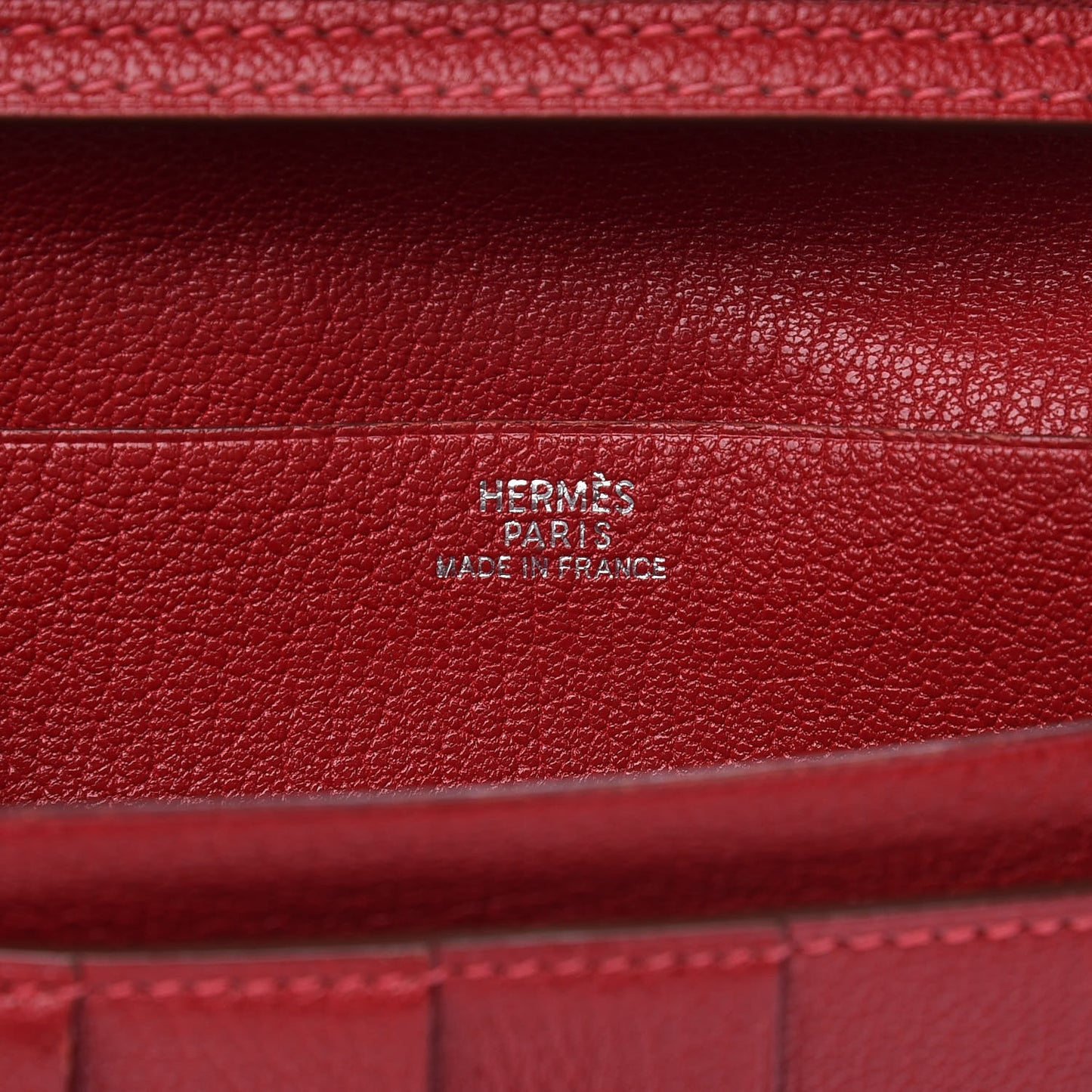 Chevre Mysore Bearn Gusset Wallet Rouge Casaque